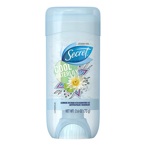Secret Fresh Antiperspirant And Deodorant Clear Gel, Cool Waterlily, 2.6 Oz
